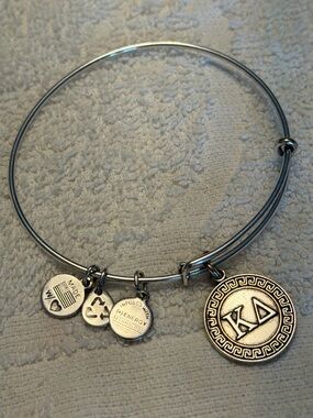 Alex and Ani Silver Kappa Delta Greek Bracelet